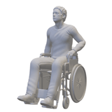 Mann im Rollstuhl Miniatur Figur