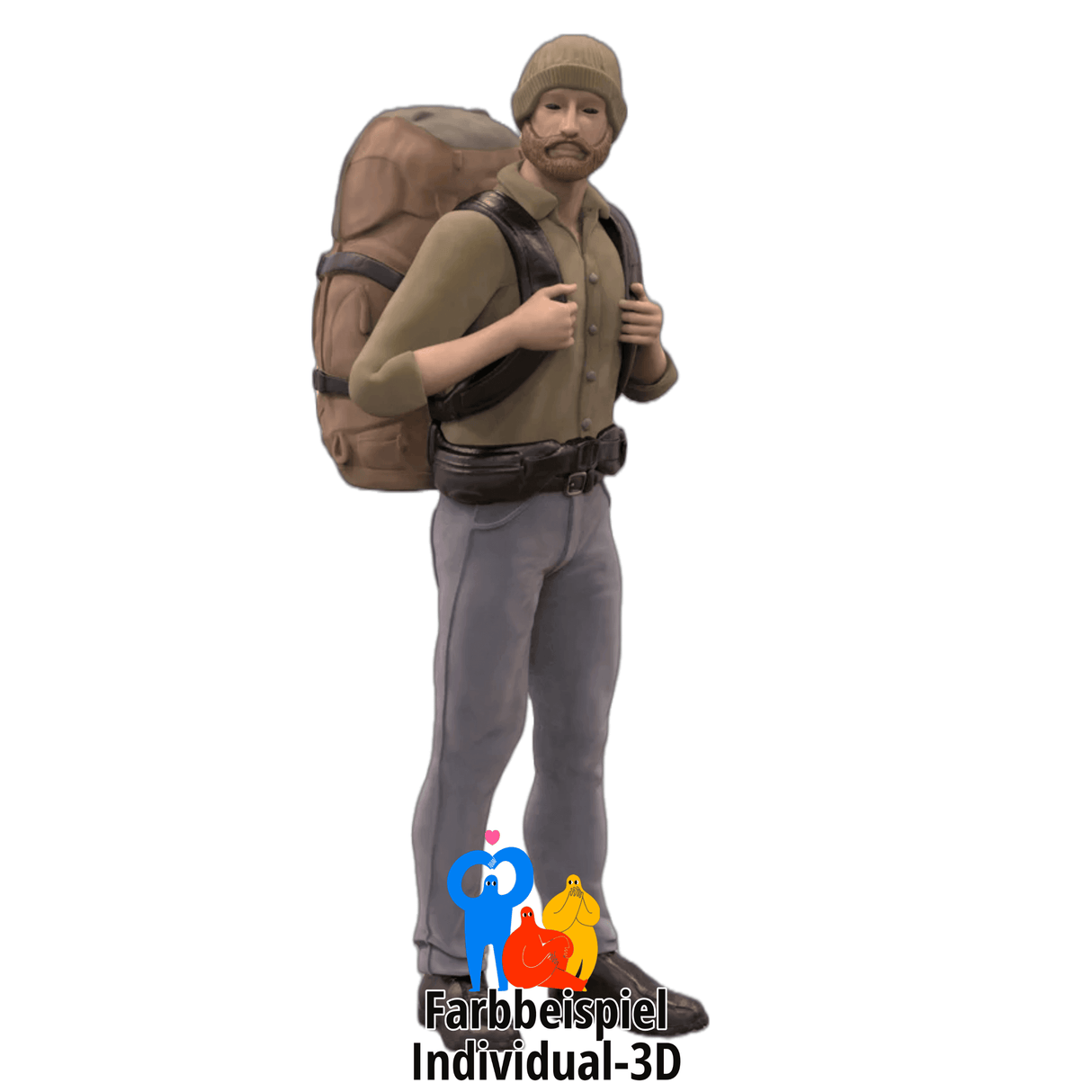 Bergsteiger 3D Miniatur zum selber anmalen