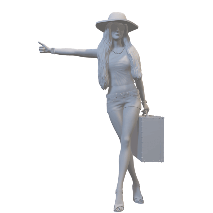 Frau Anhalterin Miniatur