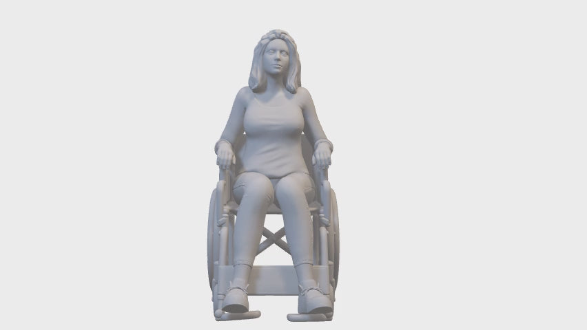 Frau im Rollstuhl - Miniaturfigur