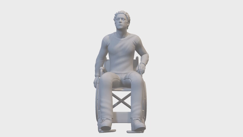 Homme en fauteuil roulant - Figurine miniature