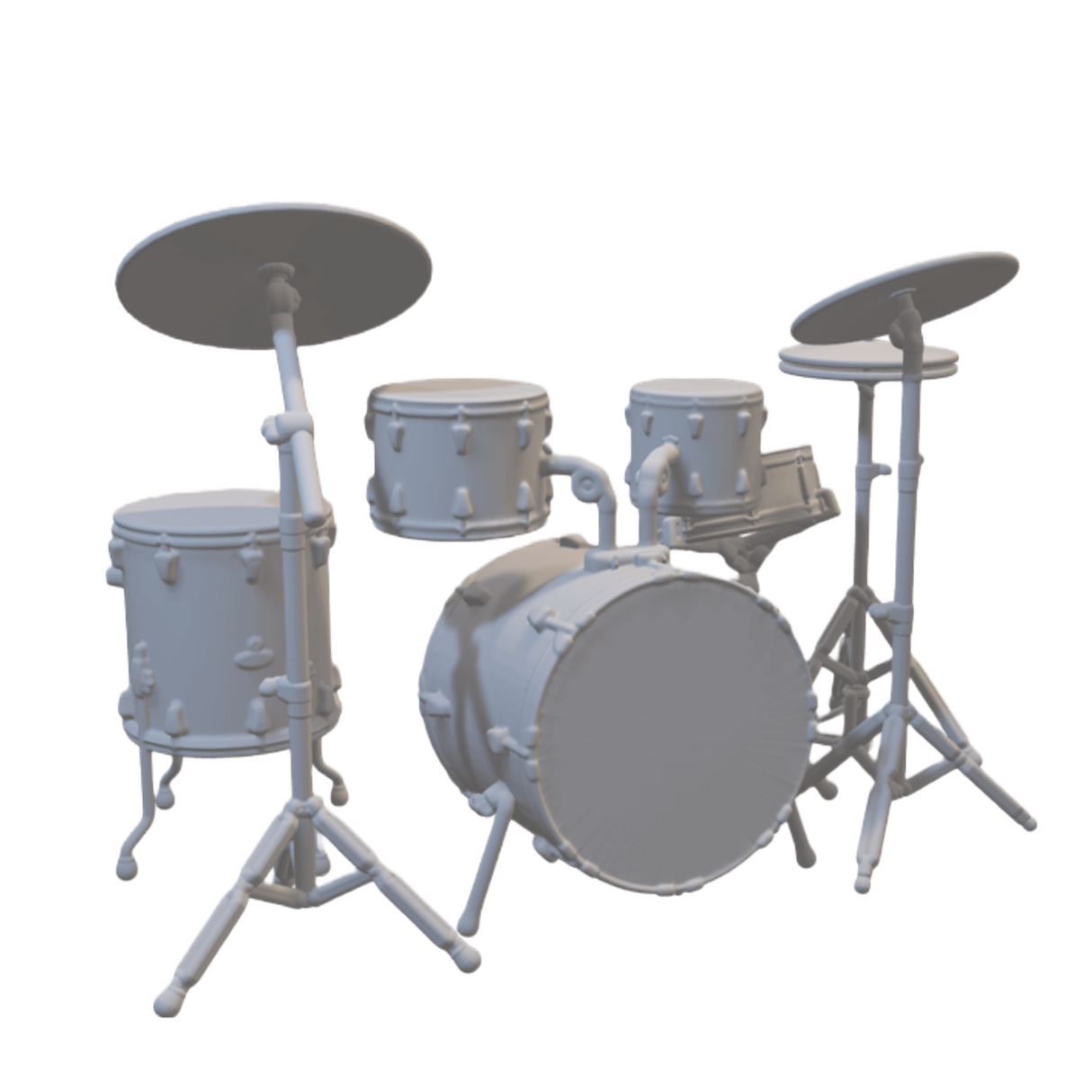 Schlagzeugset Miniatur 3D Druck Sammelstück