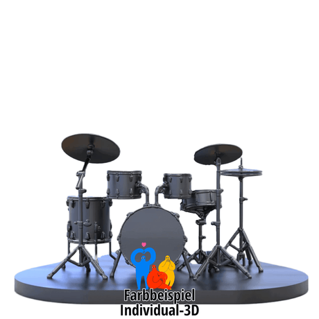 Schlagzeugset Miniatur 3D Druck